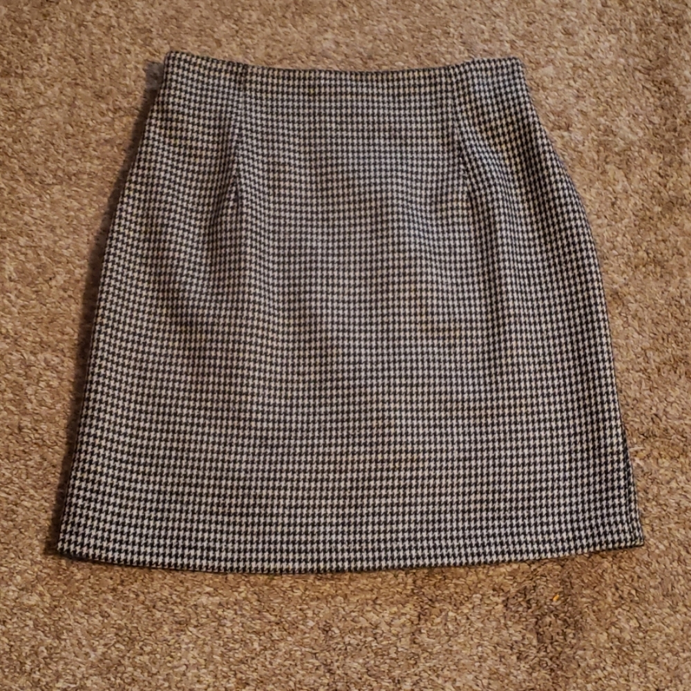 Vintage Houndstooth wool skirt